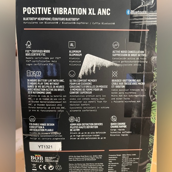 Marley House of Marley Positive Vibration XL ANC headphones like new - Picture 3 of 5